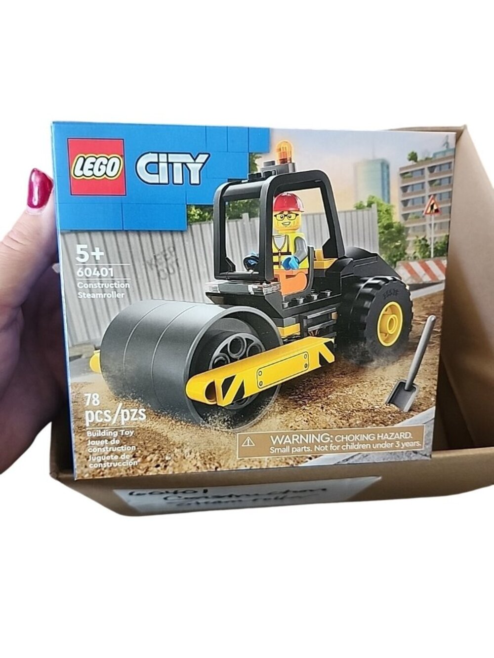 LEGO City Construction Steamroller Toy Playset, Construction 60401